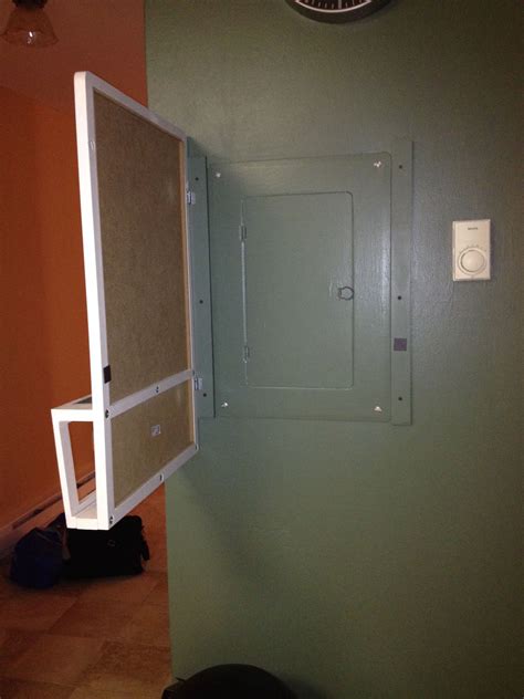 how to hide an electrical panel box|how to disguise electrical panel.